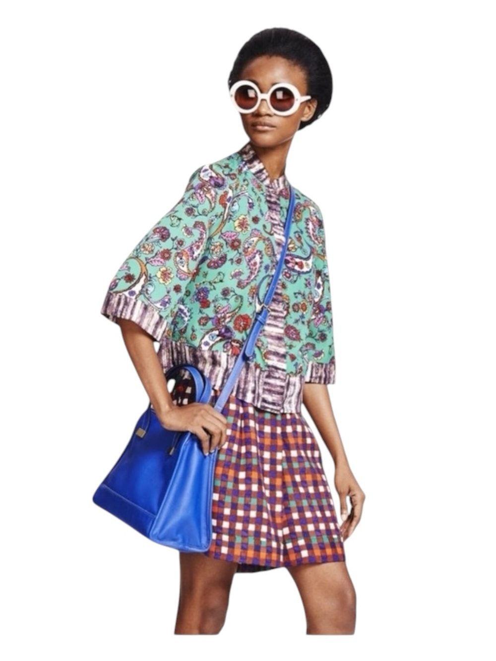 Duro Olowu 𑁍 Window Pane Print Plaid Shorts 𑁍 Wild Red Multicolor 𑁍 XS S 4 𑁍